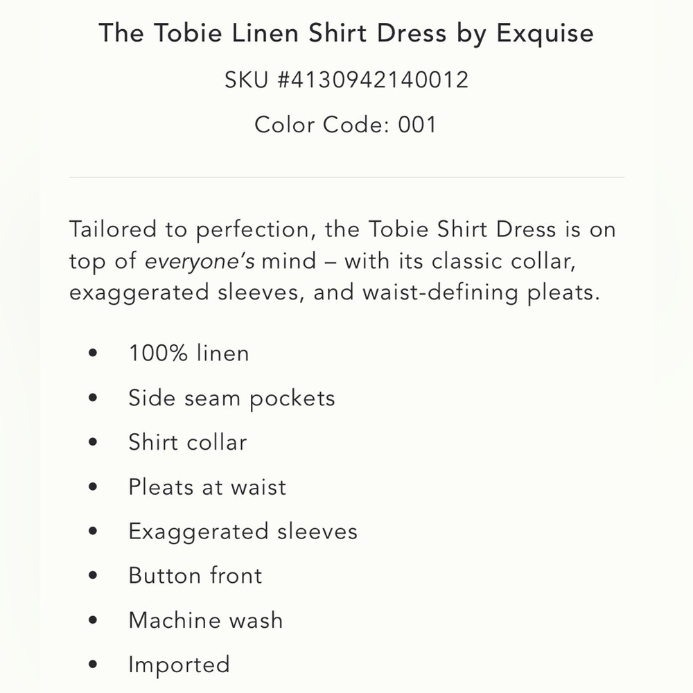 Anthropologie x Exquise Tobie Linen Midi Shirt Dress Size 1X NWT - Picture 6 of 16
